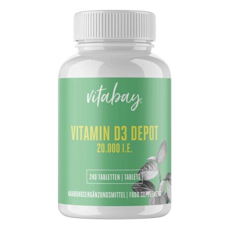 Vitabay Vitamina D3 - 20.000 UI - 240 Tablete vegane